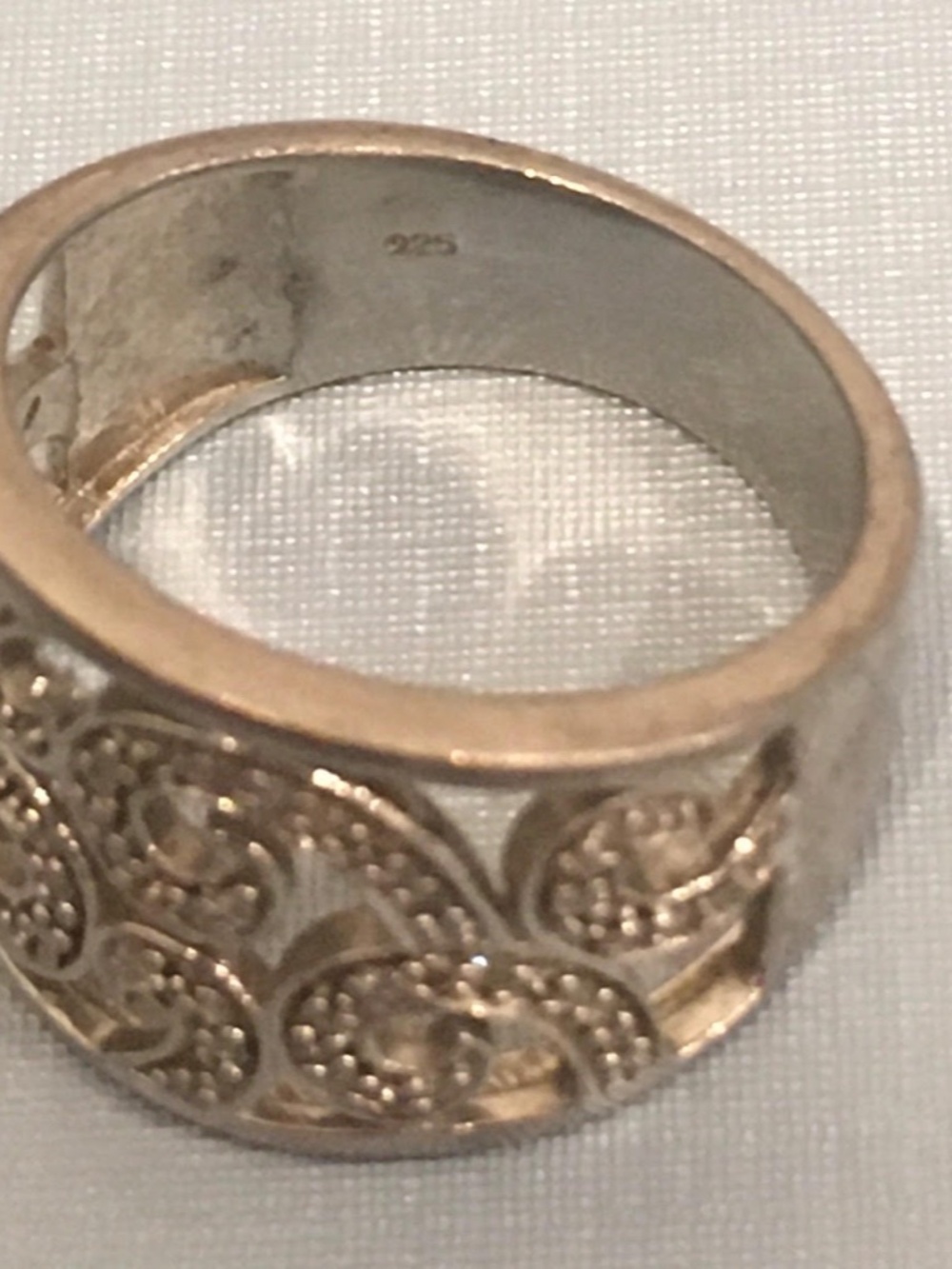925 Sterling Silver w box, Diamond Ring Size 6 - Picture 3 of 6